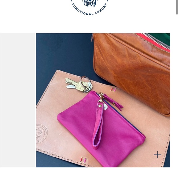 Blair Ritchey Fuchsia Leather Wristlet Strap - Picture 3 of 3